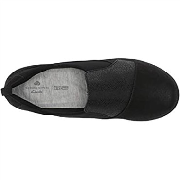 Sillian Paz Zapatillas Bajas De Mujer Clarks Serpiente Negra Combi Sintética