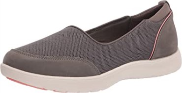 Zapatilla Mujer Clarks Adella Blush De Textil Piedra