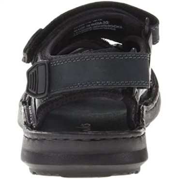 Sandalias Deportivas De Piel Con Puntera Abierta Swing Away Negro Clarks