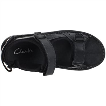 Sandalias Deportivas De Piel Con Puntera Abierta Swing Away Negro Clarks