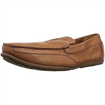 Mocasines Clarks Benero De Estilo De Conducción De Carreras Para Hombre De Cuero Tostado
