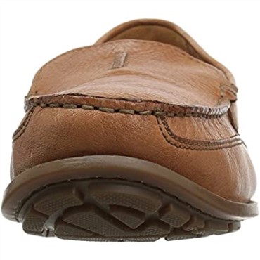 Mocasines Clarks Benero De Estilo De Conducción De Carreras Para Hombre De Cuero Tostado