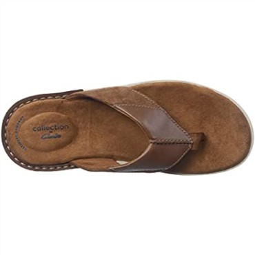 Chanclas Clarks Ellison Easy De Piel Color Canela Para Hombre