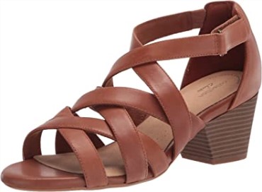 Sandalia Con Tacón Pop Lorene De Mujer Clarks En Piel Color Tostado
