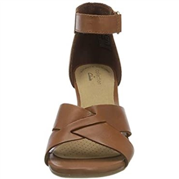 Sandalia Con Tacón Margee Gracie De Mujer Clarks En Piel Color Canela