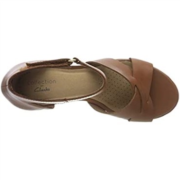 Sandalia Con Tacón Margee Gracie De Mujer Clarks En Piel Color Canela