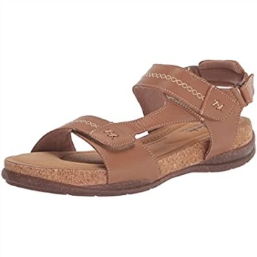 Sandalia Plana Mujer Clarks Roseville Mae En Piel Color Tostado