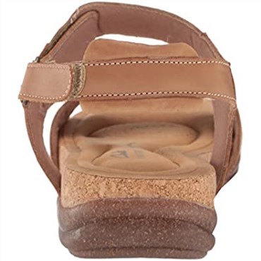 Sandalia Plana Mujer Clarks Roseville Mae En Piel Color Tostado