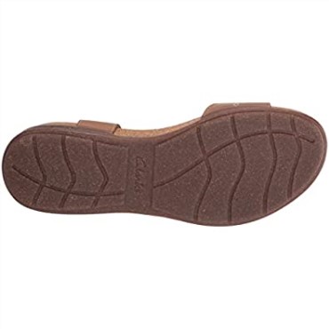 Sandalia Plana Mujer Clarks Roseville Mae En Piel Color Tostado