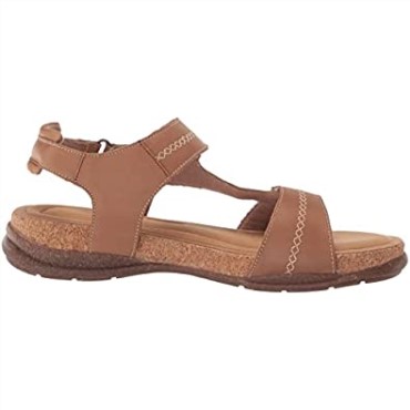 Sandalia Plana Mujer Clarks Roseville Mae En Piel Color Tostado