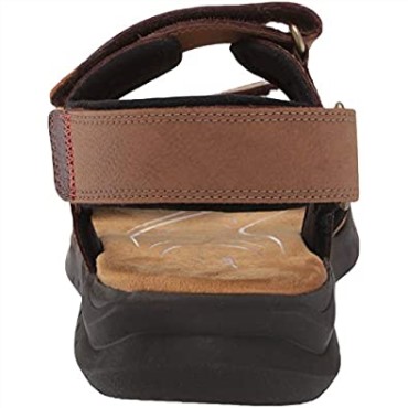 Sandalia Clarks Hapsford Creek Para Hombre En Piel Color Canela
