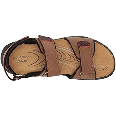Sandalia Clarks Hapsford Creek Para Hombre En Piel Color Canela