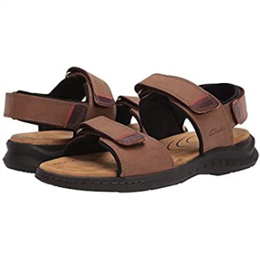 Sandalia Clarks Hapsford Creek Para Hombre En Piel Color Canela