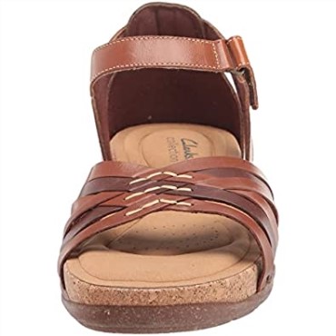 Sandalia Plana Mujer Roseville Cove En Piel Color Tostado Clarks