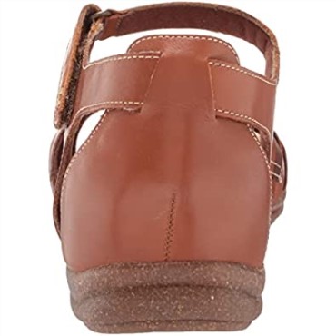 Sandalia Plana Mujer Roseville Cove En Piel Color Tostado Clarks