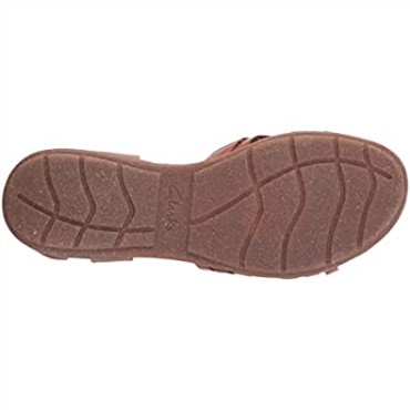 Sandalia Plana Mujer Roseville Cove En Piel Color Tostado Clarks