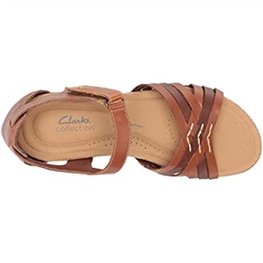 Sandalia Plana Mujer Roseville Cove En Piel Color Tostado Clarks