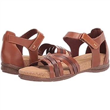 Sandalia Plana Mujer Roseville Cove En Piel Color Tostado Clarks