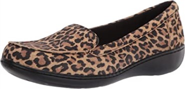 Mocasines Ashland Jam De Mujer Clarks De Ante De Leopardo Tostado