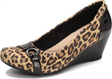 Zapatos De Salón Flores Poppy De Clarks En Ante De Leopardo Color Canela Para Mujer