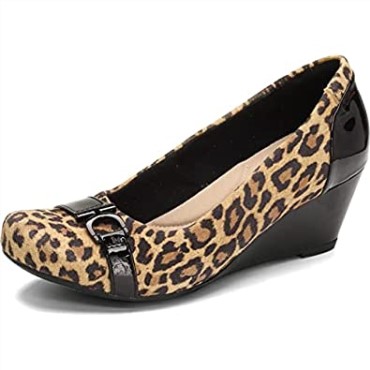 Zapatos De Salón Flores Poppy De Clarks En Ante De Leopardo Color Canela Para Mujer
