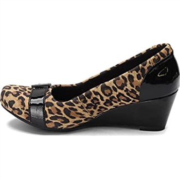 Zapatos De Salón Flores Poppy De Clarks En Ante De Leopardo Color Canela Para Mujer