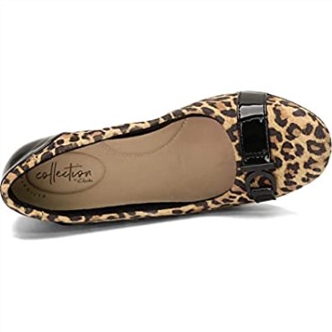 Zapatos De Salón Flores Poppy De Clarks En Ante De Leopardo Color Canela Para Mujer