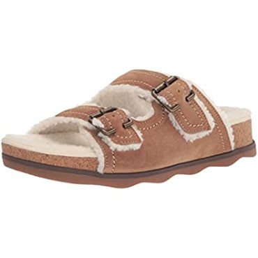 Sandalia Plana Brynn Sparkle Para Mujer En Ante Color Canela De Clarks