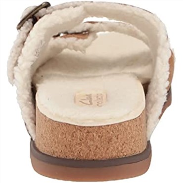 Sandalia Plana Brynn Sparkle Para Mujer En Ante Color Canela De Clarks