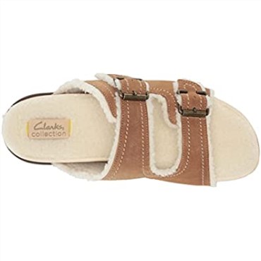Sandalia Plana Brynn Sparkle Para Mujer En Ante Color Canela De Clarks