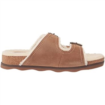 Sandalia Plana Brynn Sparkle Para Mujer En Ante Color Canela De Clarks
