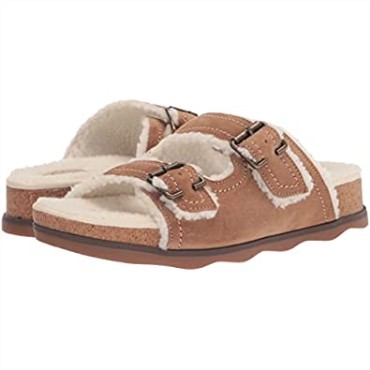 Sandalia Plana Brynn Sparkle Para Mujer En Ante Color Canela De Clarks