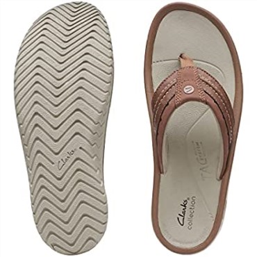 Chanclas Wesley Post De Hombre Sintético Marrón Claro Clarks