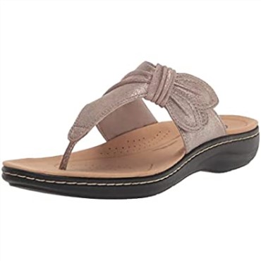Sandalia Plana Mujer Laurieann Rae Taupe Metalizado Sintético Clarks