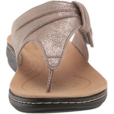 Sandalia Plana Mujer Laurieann Rae Taupe Metalizado Sintético Clarks