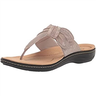 Sandalia Plana Mujer Taupe Metalizado Laurieann Rae Clarks