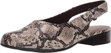 Sandalias De Mujer Clarks Con Punta Cerrada En Sintético Serpiente Topo