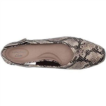 Sandalias De Mujer Clarks Con Punta Cerrada En Sintético Serpiente Topo