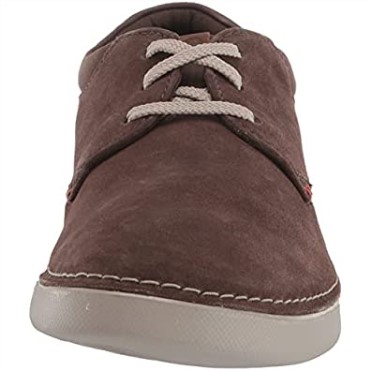 Zapatilla De Hombre Clarks Gereld Lace De Ante Color Topo