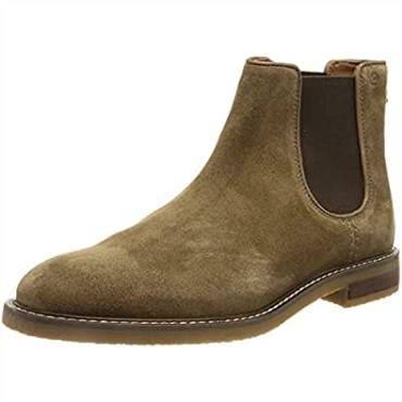 Botines Chelsea Jaxen De Hombre Clarks En Ante Color Topo