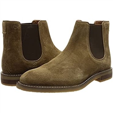 Botines Chelsea Jaxen De Hombre Clarks En Ante Color Topo