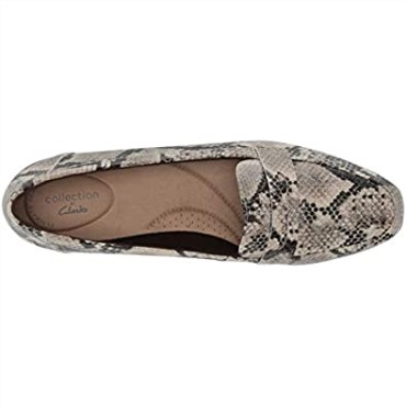 Mocasín Juliet Coast De Mujer Clarks Con Serpiente Sintética Topo