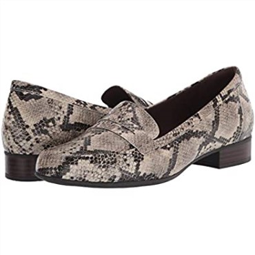 Mocasín Juliet Coast De Mujer Clarks Con Serpiente Sintética Topo