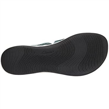 Sandalia Plana Mujer Clarks Mira Tide Combi Textil Verde Azulado