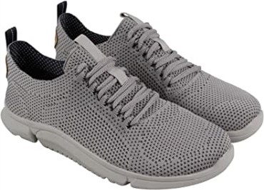 Triken Run Mens Grey Textil Slip Sports In Zapatos To Run Clarks