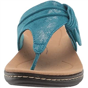 Sandalia Plana Mujer Clarks Laurieann Rae De Textil Turquesa