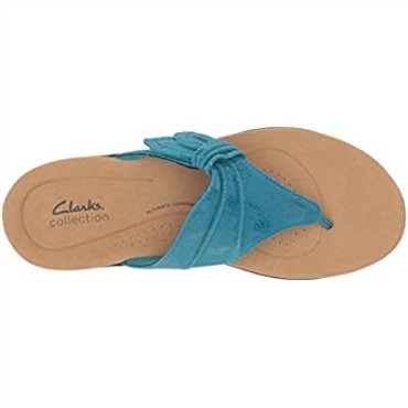 Sandalia Plana Mujer Clarks Laurieann Rae De Textil Turquesa