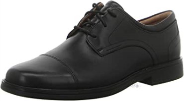 Un Aldric Cap Mens Traditonal Wide Fit Brogues Negro Clarks