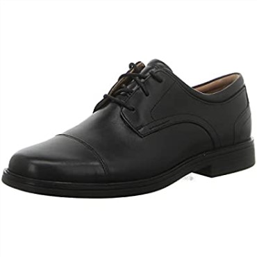 Un Aldric Cap Mens Traditonal Wide Fit Brogues Negro Clarks