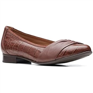 Un Blush Wish Clarks Piel De Cocodrilo Marrón Oscuro
